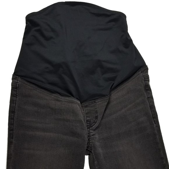 Madewell Maternity Over-the-Belly 2nd 3rd Trimester Skinny Jeans Faded Black 24 - Picture 6 of 12